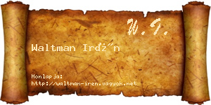 Waltman Irén névjegykártya